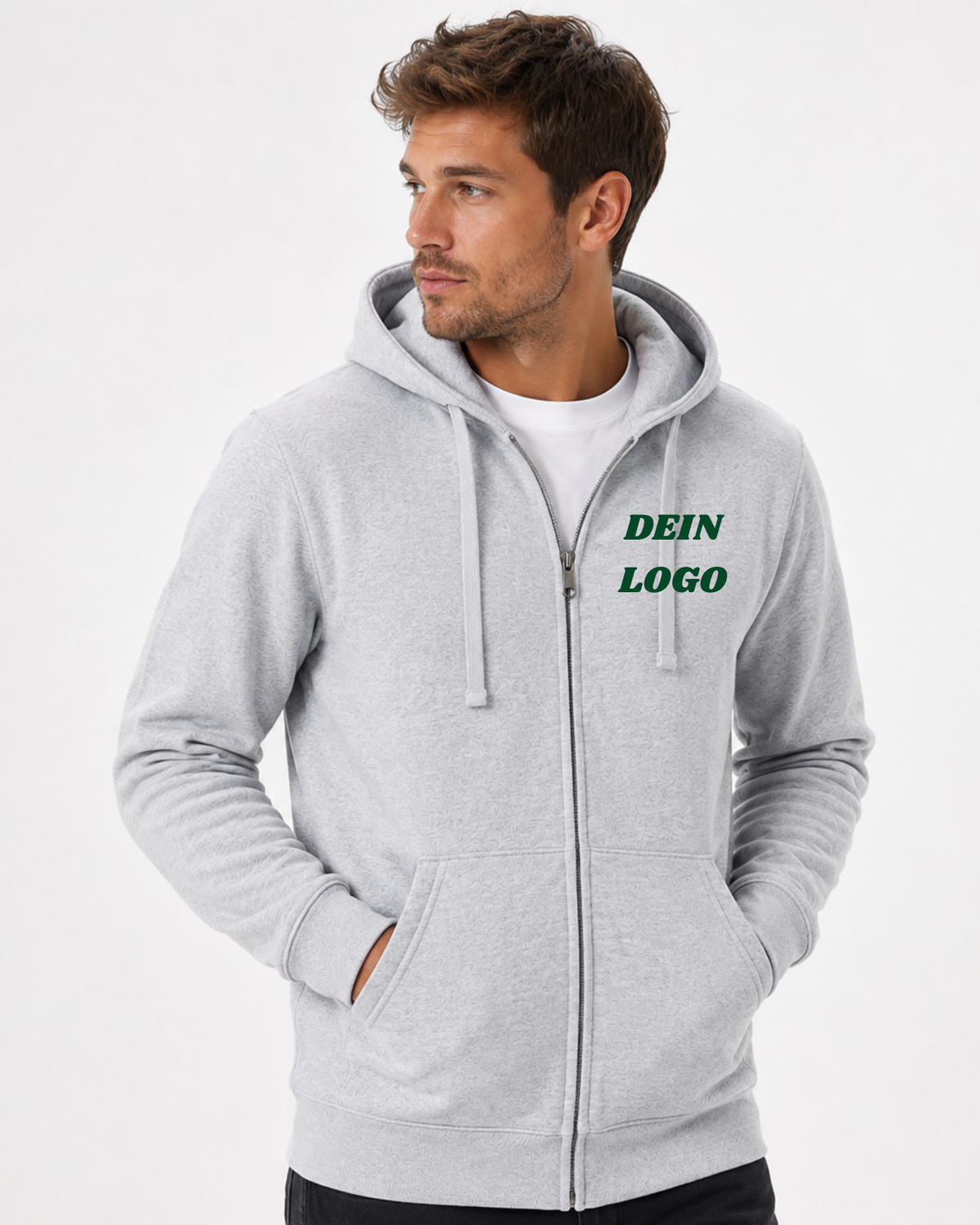 Premium Kapuzen Sweatjacke Herren/Unisex | 280g/m², 80% Baumwolle | Russell