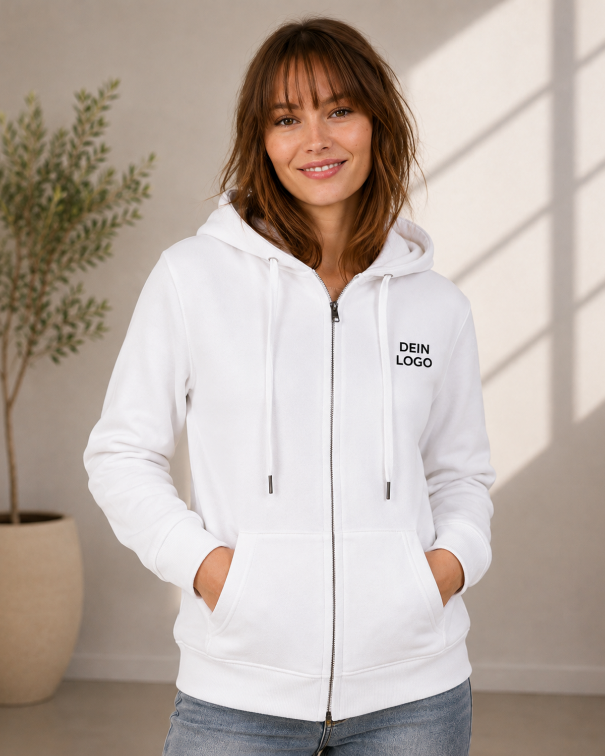 Kapuzen Sweatjacke Damen | 280g/m², 80% Baumwolle | BC